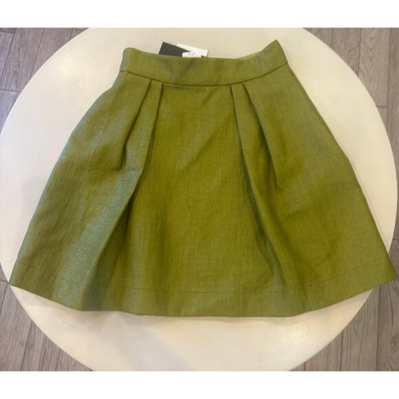 Sportmax Defilé Max Mara $595 Made in Italy Green Pleated Skirt Luxury Size 4 - Picture 2 of 8